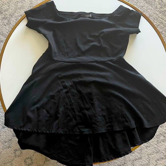 Off The Shoulder Short Sleeve High Low Cocktail Dress - Picture 3 of 5